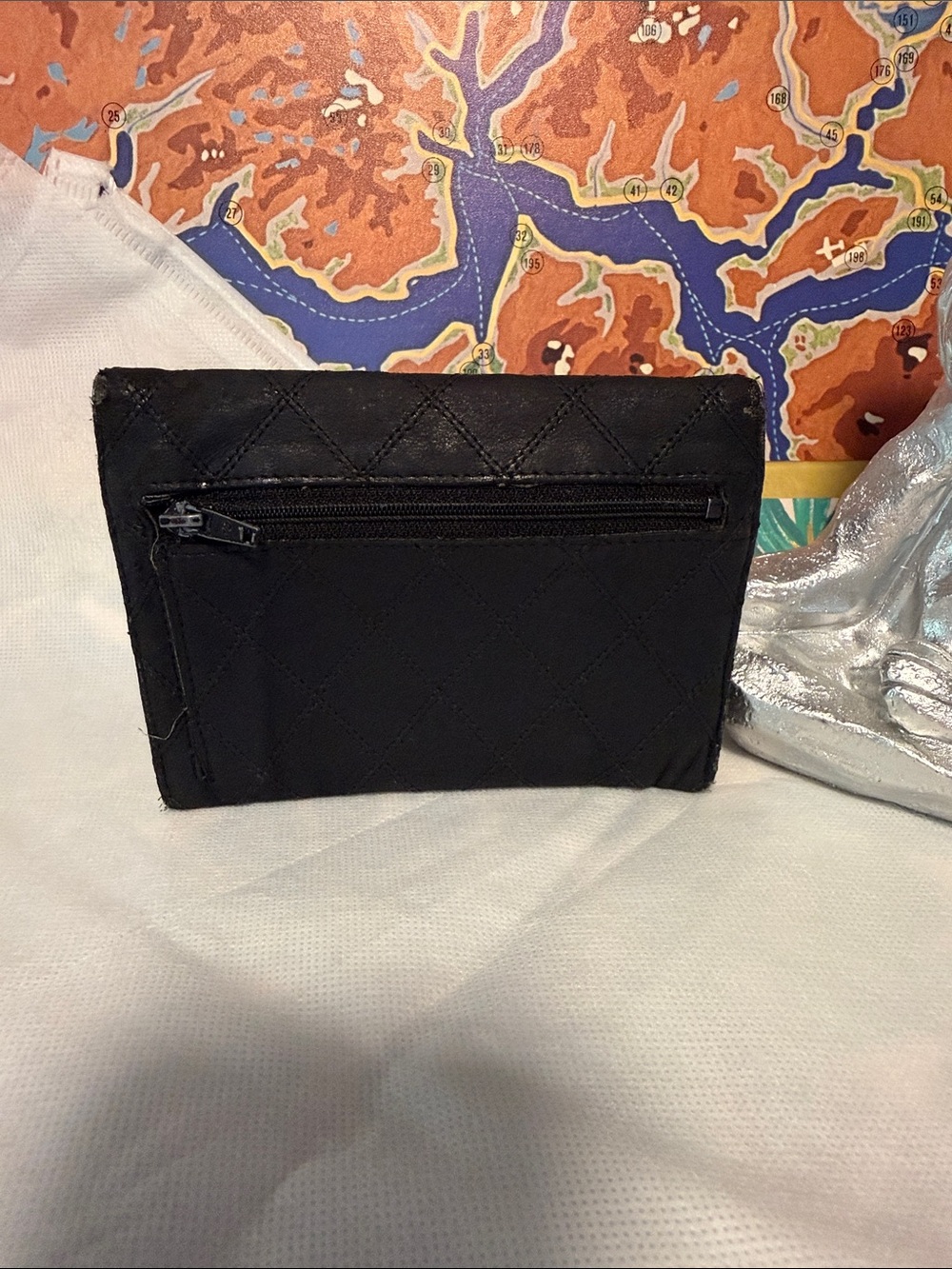 CHANEL Black Quilted Envelope Wristlet Clutch - Picture 5 of 11